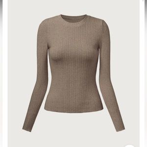 OGL Pointelle Crewneck Top